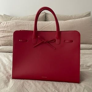 Mansur Gavriel Large Sun Bag Tote in Flamma/Red